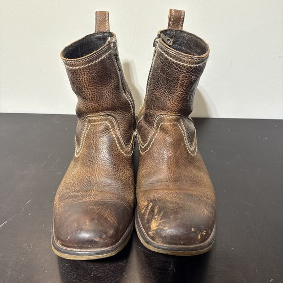 Men’s Roan Sz 10 Leather Crown Greenland Zip Up Boot Distressed‎ main image 9
